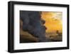 Lava Steam, Ocean The Big Island, Hawaii-Vincent James-Framed Photographic Print