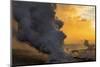 Lava Steam, Ocean The Big Island, Hawaii-Vincent James-Mounted Photographic Print