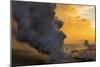 Lava Steam, Ocean The Big Island, Hawaii-Vincent James-Mounted Photographic Print