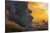 Lava Steam, Ocean The Big Island, Hawaii-Vincent James-Stretched Canvas
