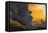 Lava Steam, Ocean The Big Island, Hawaii-Vincent James-Framed Stretched Canvas