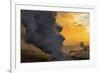 Lava Steam, Ocean The Big Island, Hawaii-Vincent James-Framed Photographic Print