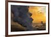 Lava Steam, Ocean The Big Island, Hawaii-Vincent James-Framed Photographic Print