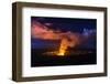 Lava Steam Vent Glowing at Night in Halemaumau Crater, Hawaii Volcanoes National Park, Hawaii, Usa-Russ Bishop-Framed Photographic Print