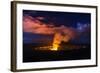 Lava Steam Vent Glowing at Night in Halemaumau Crater, Hawaii Volcanoes National Park, Hawaii, Usa-Russ Bishop-Framed Photographic Print