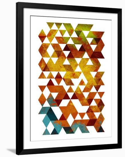 Lava Triangles-OnRei-Framed Art Print