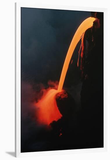 Lava Tube Pouring into the Ocean-J.D. Griggs-Framed Photographic Print