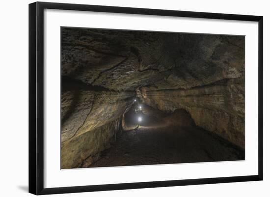 Lava Tube Santa Cruz Island, Galapagos Islands, Ecuador-Pete Oxford-Framed Photographic Print