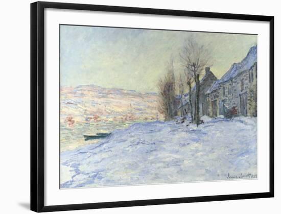 Lavacourt, under Snow, ca. 1878-1881-Claude Monet-Framed Art Print