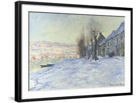 Lavacourt, under Snow, ca. 1878-1881-Claude Monet-Framed Art Print