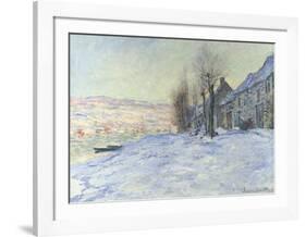 Lavacourt, under Snow, ca. 1878-1881-Claude Monet-Framed Art Print