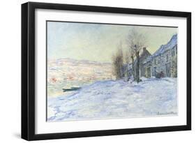 Lavacourt Under Snow-Claude Monet-Framed Premium Giclee Print