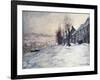 Lavacourt Under Snow-Claude Monet-Framed Giclee Print