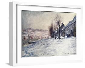 Lavacourt Under Snow-Claude Monet-Framed Giclee Print