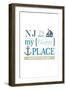 Lavallette, New Jersey - NJ Is My Happy Place (#2)-Lantern Press-Framed Art Print