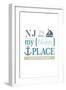 Lavallette, New Jersey - NJ Is My Happy Place (#2)-Lantern Press-Framed Art Print