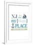 Lavallette, New Jersey - NJ Is My Happy Place (#2)-Lantern Press-Framed Art Print