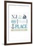 Lavallette, New Jersey - NJ Is My Happy Place (#2)-Lantern Press-Framed Art Print