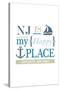 Lavallette, New Jersey - NJ Is My Happy Place (#2)-Lantern Press-Stretched Canvas