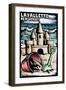 Lavallette, New Jersey - Sandcastle Scratchboard-Lantern Press-Framed Art Print
