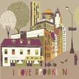 I Love Brooklyn Print Design-Lavandaart-Art Print