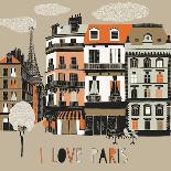 I Love Paris Print Design-Lavandaart-Art Print