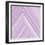 Lavendar Chevrons-null-Framed Art Print