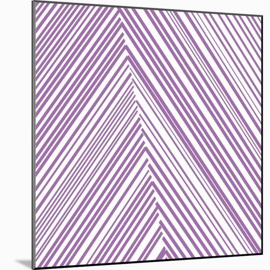 Lavendar Chevrons-null-Mounted Art Print