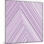 Lavendar Chevrons-null-Mounted Art Print