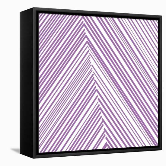 Lavendar Chevrons-null-Framed Stretched Canvas