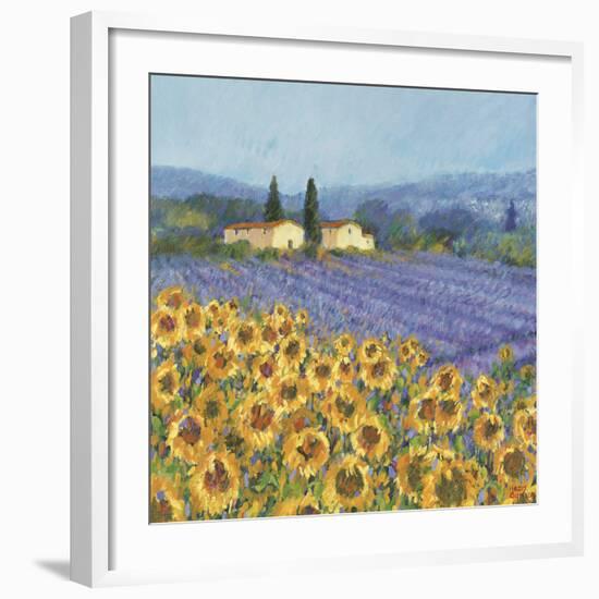 Lavender And Sunflowers, Provence-Hazel Barker-Framed Giclee Print