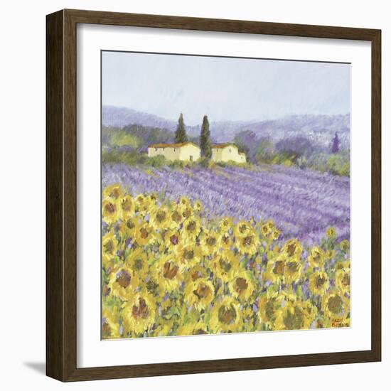 Lavender and Sunflowers, Provence-Hazel Barker-Framed Art Print