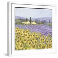 Lavender and Sunflowers, Provence-Hazel Barker-Framed Art Print