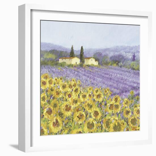 Lavender and Sunflowers, Provence-Hazel Barker-Framed Art Print