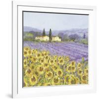 Lavender and Sunflowers, Provence-Hazel Barker-Framed Art Print