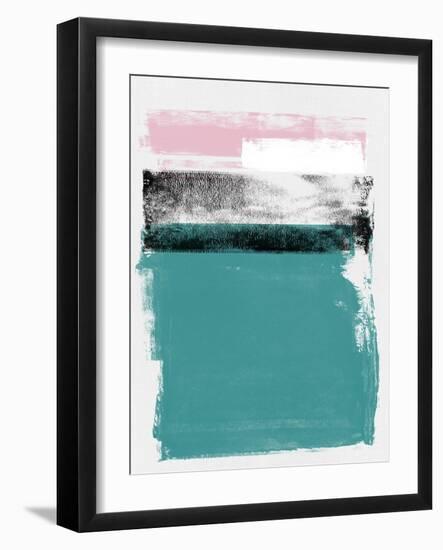 Lavender and Turkish Abstract Study-Emma Moore-Framed Art Print