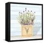 Lavender and Wood Square II-Janice Gaynor-Framed Stretched Canvas