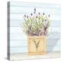 Lavender and Wood Square II-Janice Gaynor-Stretched Canvas