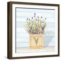 Lavender and Wood Square II-Janice Gaynor-Framed Art Print