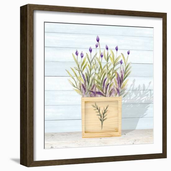 Lavender and Wood Square II-Janice Gaynor-Framed Art Print