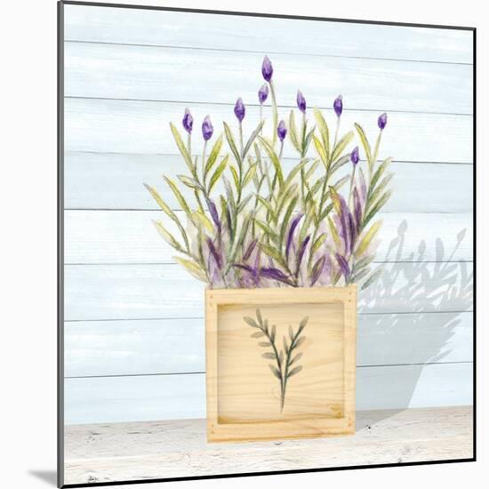 Lavender and Wood Square II-Janice Gaynor-Mounted Art Print