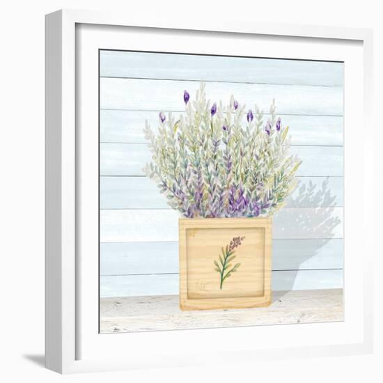 Lavender and Wood Square III-Janice Gaynor-Framed Art Print