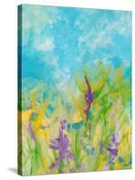 Lavender Blooms-Jan Weiss-Stretched Canvas