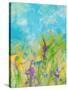 Lavender Blooms-Jan Weiss-Stretched Canvas