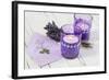 Lavender, Blossoms, Envelope, Four-Leafed Clover, Candles-Andrea Haase-Framed Photographic Print