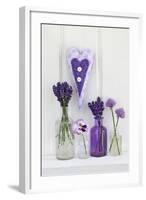 Lavender, Blossoms, Pansies, Chive Blossoms, Heart-Andrea Haase-Framed Photographic Print