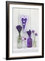 Lavender, Blossoms, Pansies, Chive Blossoms, Heart-Andrea Haase-Framed Photographic Print