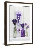 Lavender, Blossoms, Pansies, Chive Blossoms, Heart-Andrea Haase-Framed Photographic Print