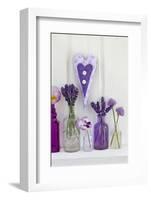 Lavender, Blossoms, Pansies, Chives Blossoms, Heart-Andrea Haase-Framed Photographic Print