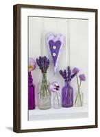 Lavender, Blossoms, Pansies, Chives Blossoms, Heart-Andrea Haase-Framed Photographic Print